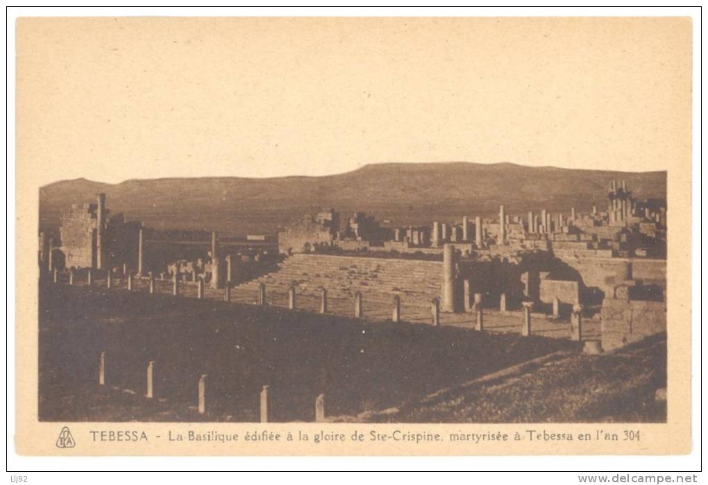 CPA ALGERIE - TEBESSA - La Basilique édifiée à la gloire de Ste-Crispine, martyrisée à Tebessa en l'an 304