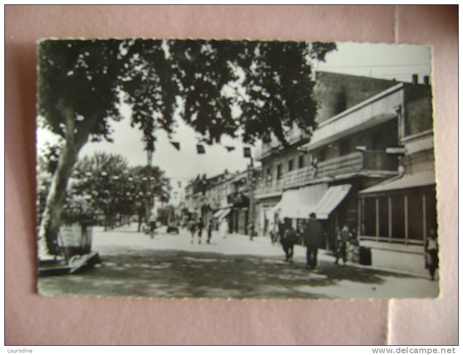 CPSM TEBESSA N°10 LE COURS CARNOT UN JOUR DE FETE - ECRITE EN 1955