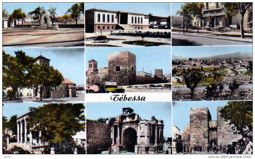 TEBESSA-Place de la Mairie-La poste-l'église-Les remparts-Temple de minerve-Caracalla....