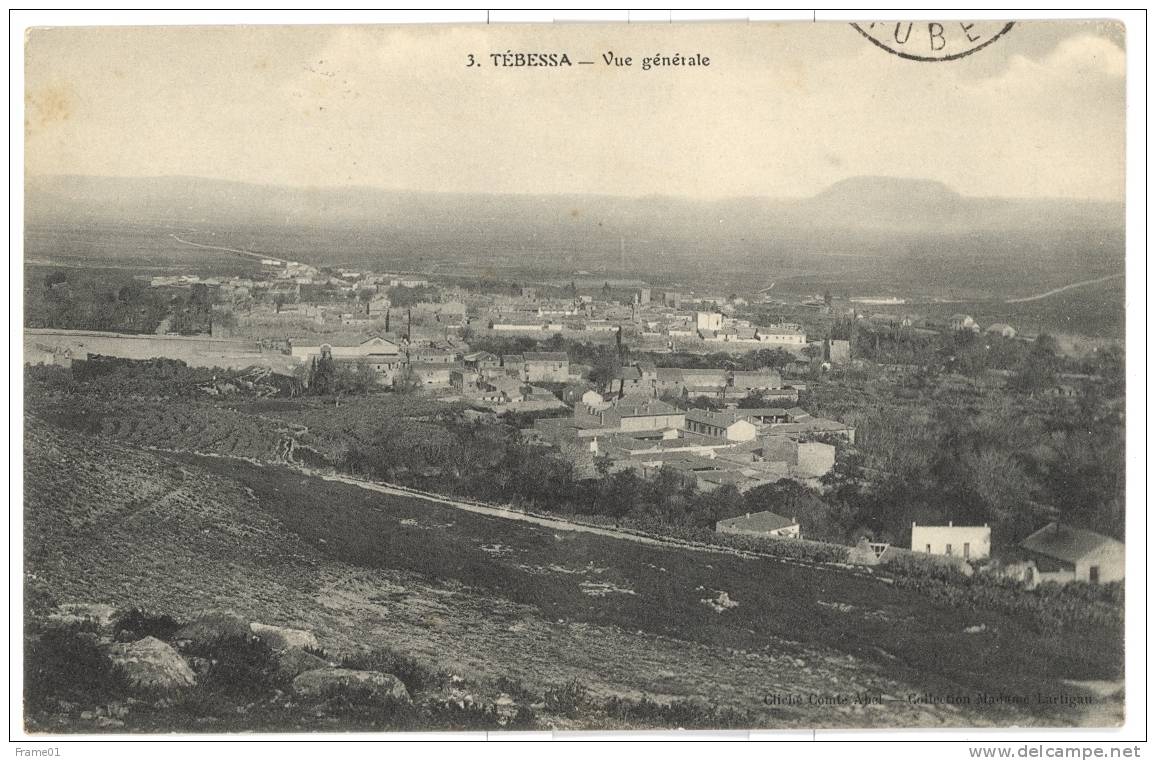 CPA circulée 1914 Tebessa - vue générale