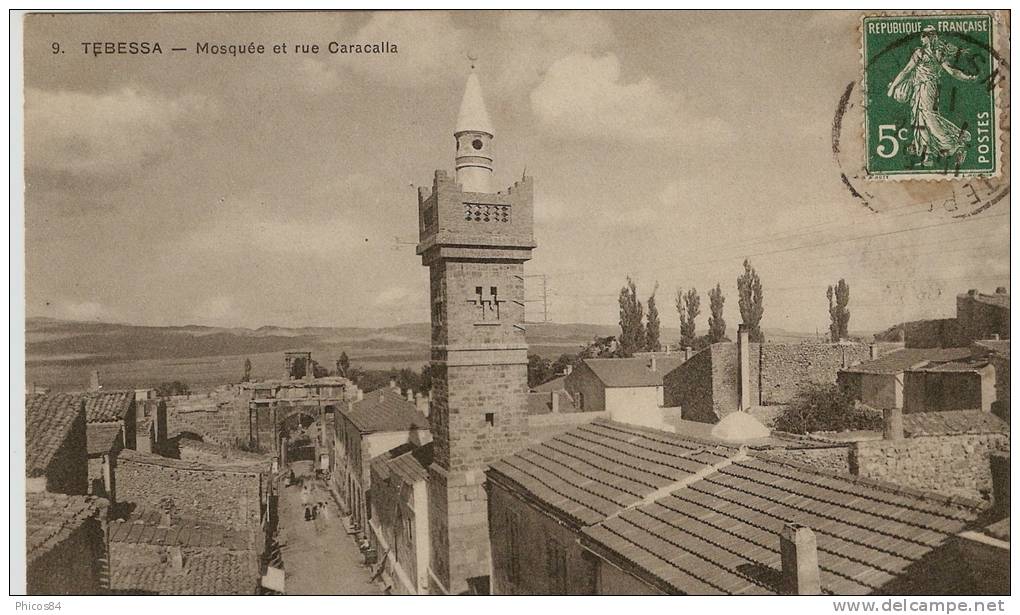 ALGERIE  TEBESSA  mosquee et rue caracalla ............ AJ427