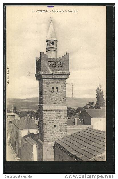 CPA Tebessa, Minaret de la Mosquee