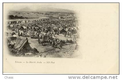 cpa-Algerie-Tebessa-le marché Arabe