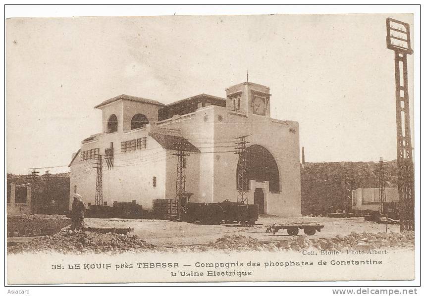 Tebessa Djebel Kouif Mine de Phosphates ( Constantine ) 35 L Usine Electrique Ph. Albert
