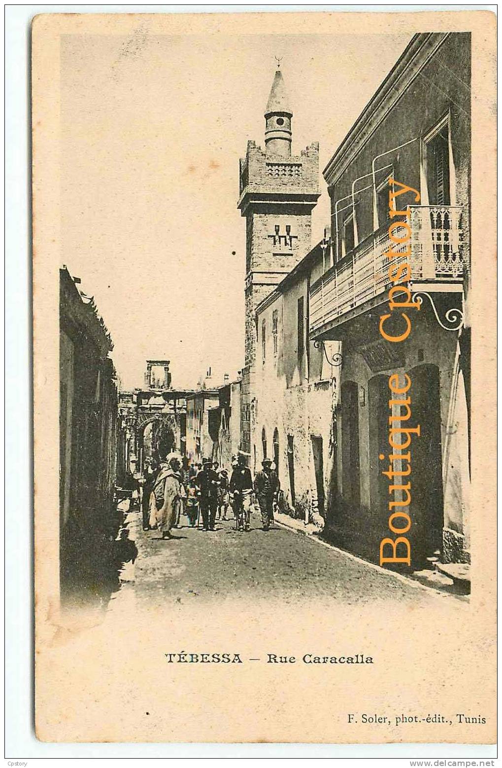 ALGERIE - TEBESSA - Rue Caracalla < 1900 - Dos Scané
