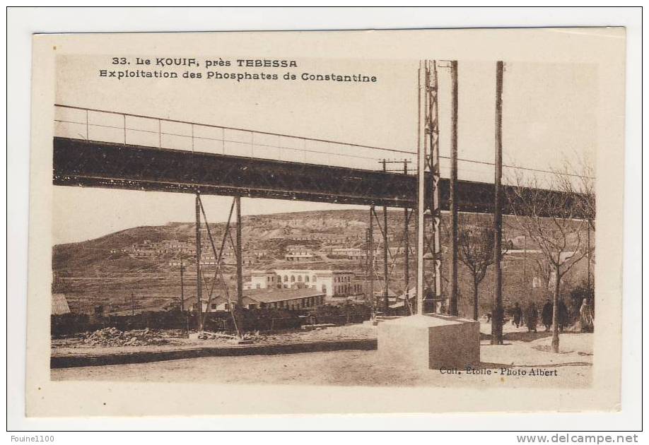 le kouif près tebessa exploitation des phosphates de constantine  ( recto verso )