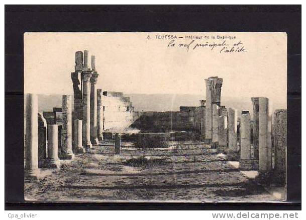 ALGERIE Tebessa Basilique, Intérieur, Ruines, ed Idéale PS 8, 190?