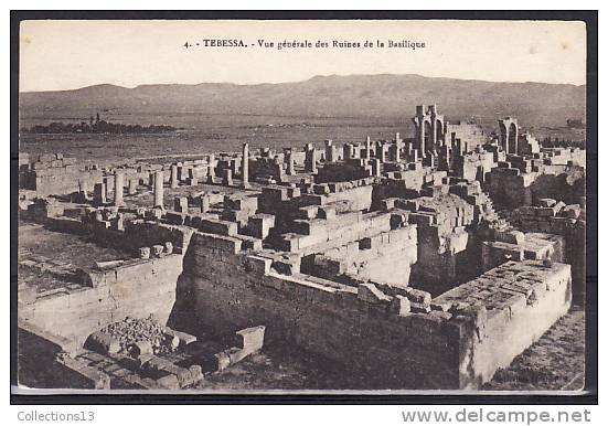 ALGERIE - Tebessa - Vue générale des ruines de la  basilique