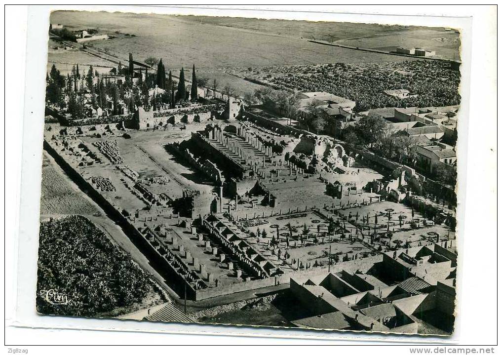 TEBESSA(CONSTANTINE) VUE AERIENNE SUR LES RUINES ROMAINES DE LA BASILIQUE