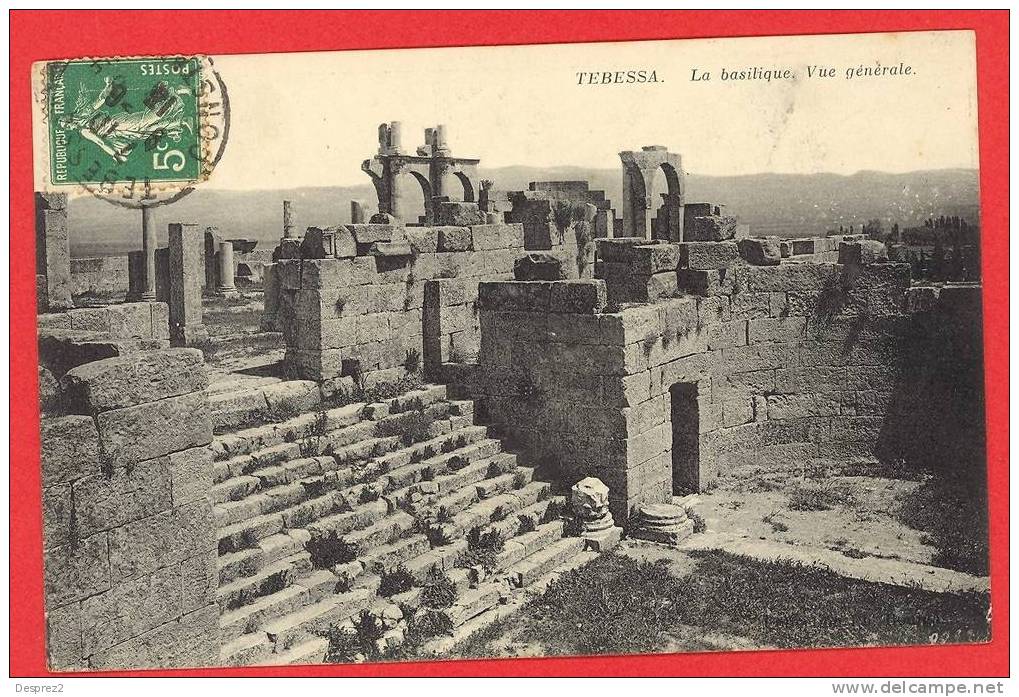 TEBESSA cpa La Basilique Vue Générale