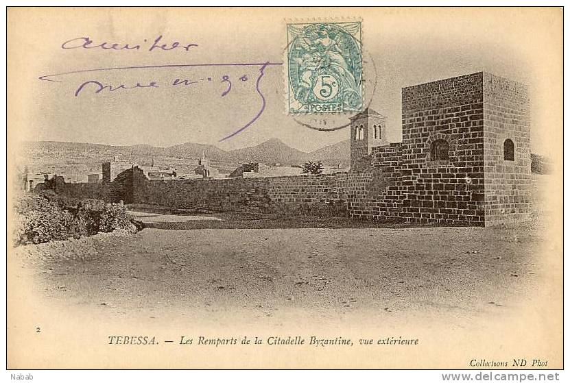 NK-DV 0028-Algérie-Tebessa-Les Remparts de la Citadelle Byzantine-Vue Extérieure-N.D-