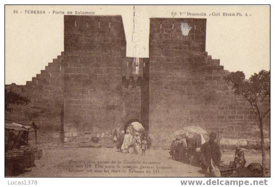 34 / TEBESSA / PORTE SALOMON /ERREUR TYPO NOTE SOLOMON  !!!