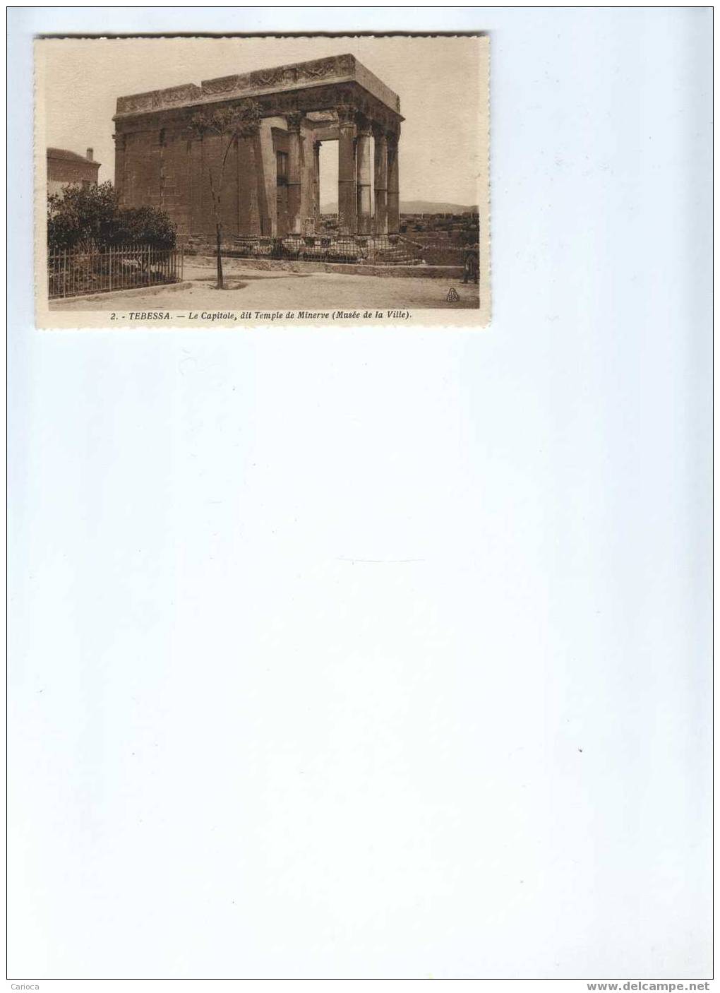 CP ALGERIE TEBESSA LE CAPITOLE DIT TEMPLE DE MINERVE