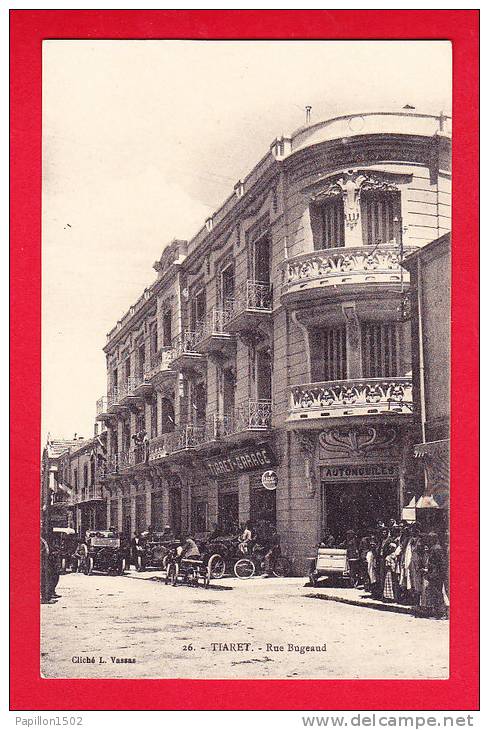 E-Algerie-221P127 TIARET, rue Bugeaud, animation, cpa BE