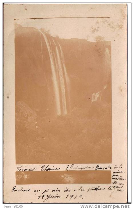TIARET -Carte photos Usine éléctrique et cascade de Mina