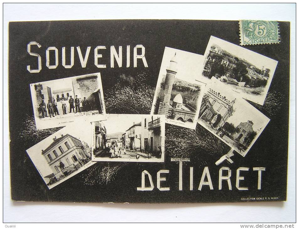 cpa, très belle carte, multivues, Souvenir de Tiaret