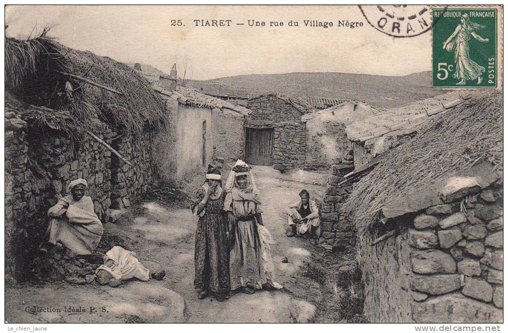 ALGERIE - TIARET - une rue du village nègre