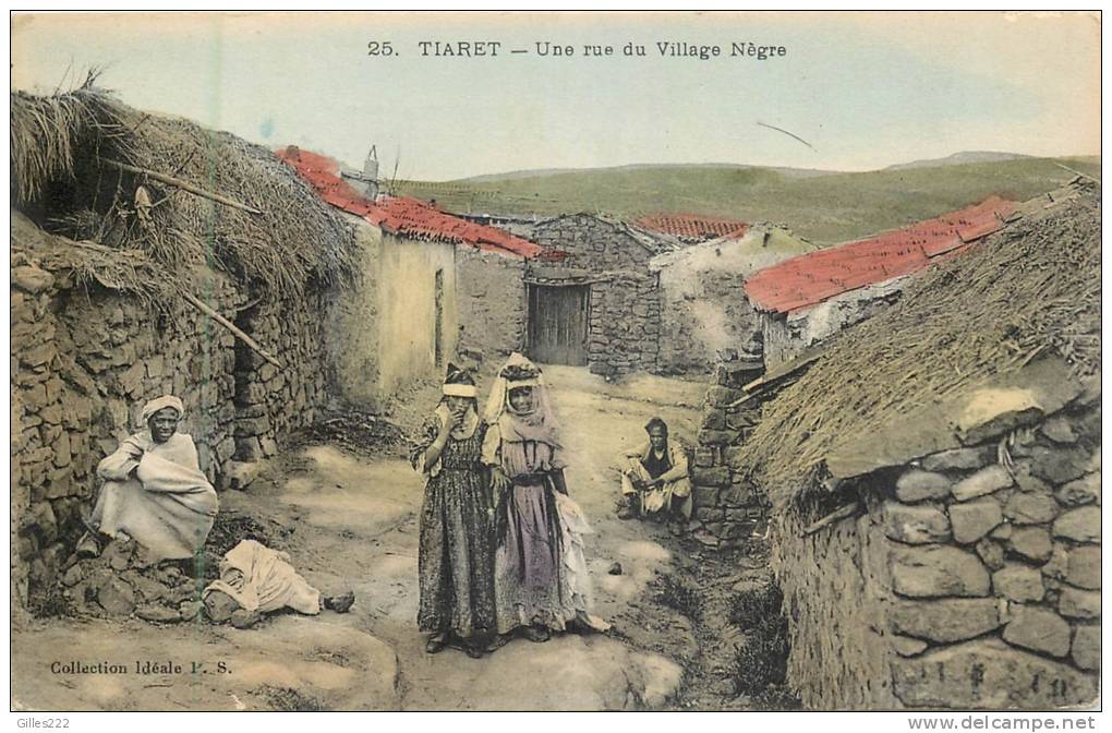 ALGERIE 123  CPA  TIARET une rue du village nègre      belle carte