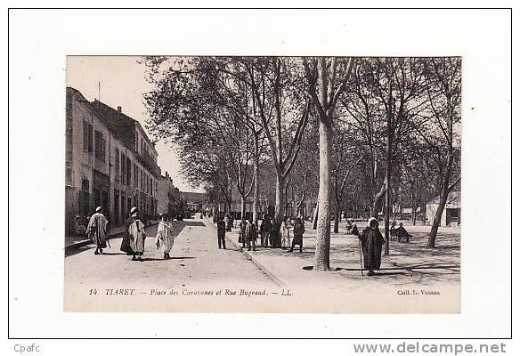 Algérie  Tiaret, Place des Caravanes et Rue Bugeaud