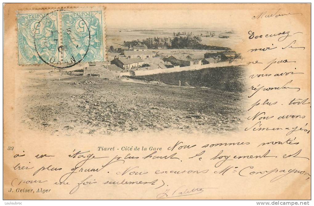 ALGERIE  TIARET COTE DE LA GARE