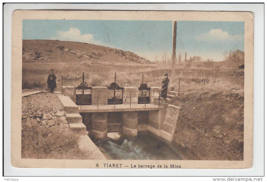 ALGERIE - TIARET - Le Barrage de la Mina - CPSM colorisée n° 6 ( Africa Afrique du Nord )