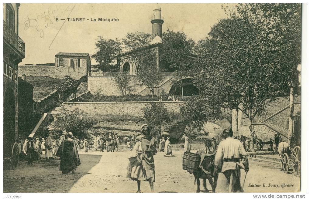Tiaret .  La Mosquée .  Animé , Attelages .    BELLE  CARTE .