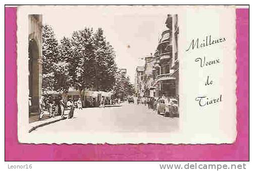 TIARET   -    CARTE MEILLEURS VOEUX 1961 DE TIARET avec * LA RUE ALBERT SOLER *   -   Editeur   /  -  N° 01510