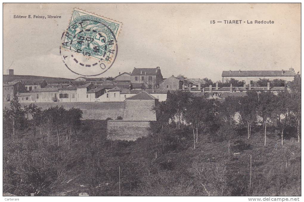 AFRIQUE,FRANCE COLONIES,MAGHREB,TIARET, LA REDOUTE EN 1916,ATLAS TELLIEN,1080m altitude,monts  gezoul,terrain,habitation