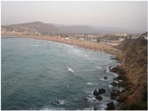 Vue d'ensemble de la plage de Rachgoun, Béni Saf