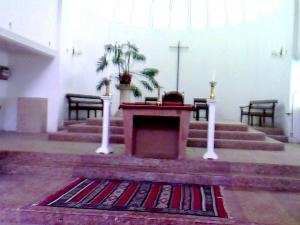 Oran -  l' intérieur La Chapelle de Santa Cruz. Aout 2009