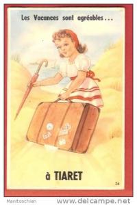 ALGERIE  TIARET CARTE SYSTEME AVEC PETITES VUES