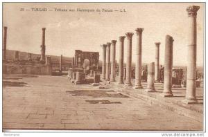 Timgad  tribune aux harenques du forum