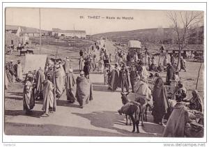 AFRIQUE - ALGÉRIE - TIARET - Route du Marché