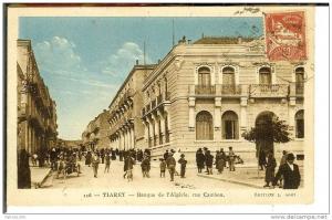CPA  TIARET, Rue Cambon, Banque de l´Algérie  1175