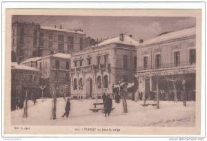 cpa  tiaret vu sous la neige