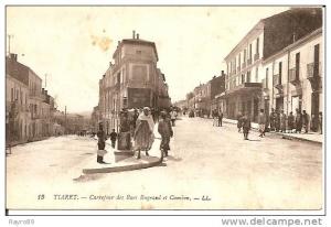 Tiaret - Algérie -Carrefour des Rues Bugeaud et Cambon