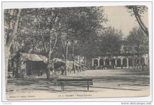 JP . ALGERIE  .  TIARET  . place carnot . 1906 .