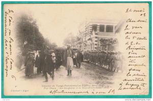 CC -- CPA ALGERIE - SOUVENIR DU VOYAGE PRESIDENTIEL, AVRIL 1903 - TIZI-OUZOU - LES RECEPTIONS A LA SOUS-PREFECTURE