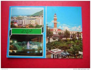 CPM ALGERIE  TIZI OUZOU   MULTI VUES VOYAGEE  BEAU TIMBRE