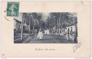 cpa afrique algérie Tizi-Ouzou rue principale J.Geiser Alger n°281 animée  1908