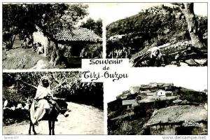 Belle CPSM format cpa  -  Souvenir de Tizi Ouzou.  B 634 animée