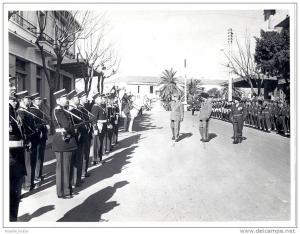 Gendarmerie - Tizi Ouzou (Algérie),1961, départ du Général De Camas Cdt la 27ème DIA   - Photo23.7x19 cm