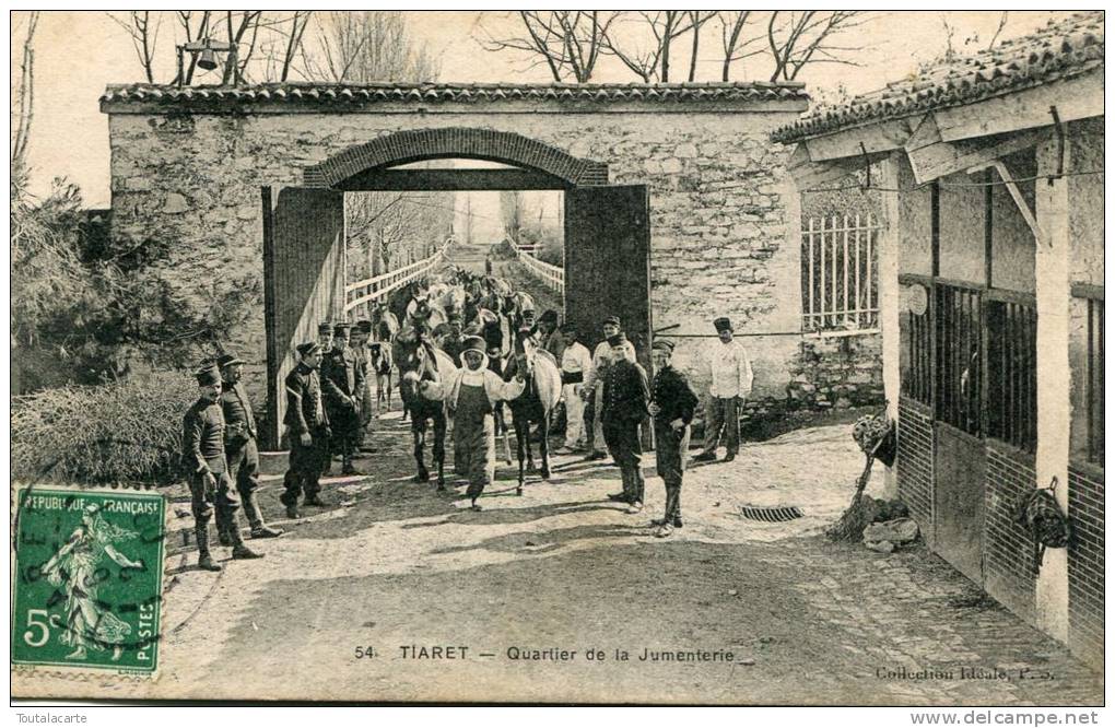 CPA ALGERIE TIARET QUARTIER DE LA JUMENTERIE 1909 peu fréquente