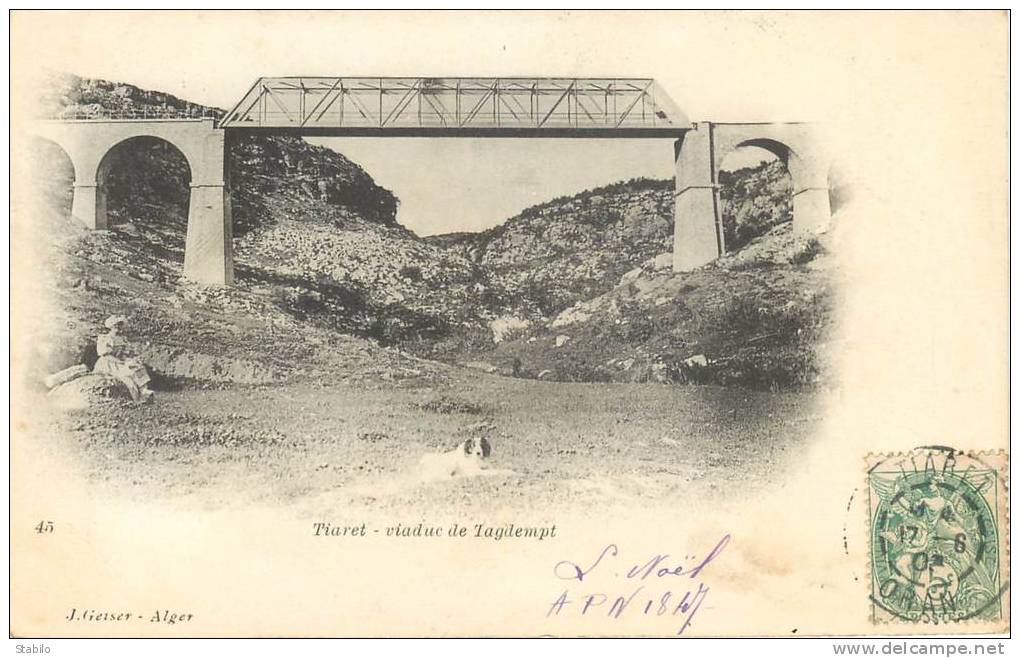 ALGERIE - TIARET - VIADUC DE TAGDEMPT - CHEMIN DE FER