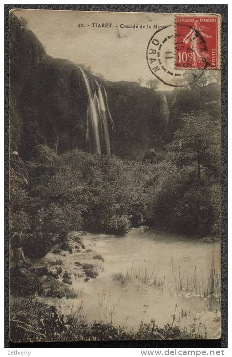 CPA ALGERIE - TIARET - CASCADE DE LA MINE -