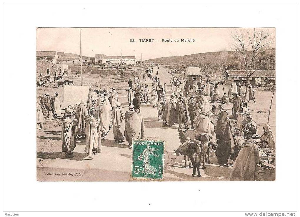 TIARET, ROUTE DU MARCHE, TRÈS BELLE ANIMATION