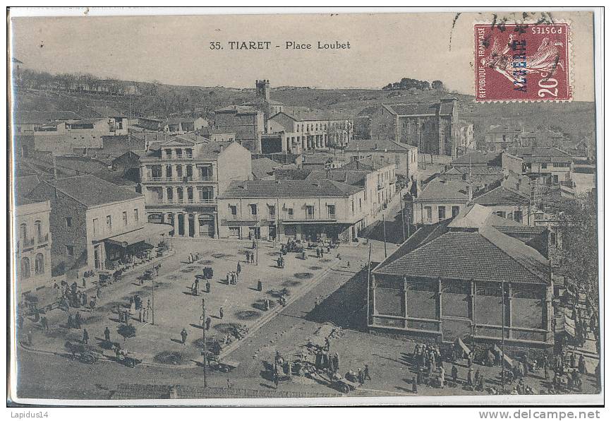 XQ 491/C P A  ALGERIE  - TIARET - PLACE LOUBET