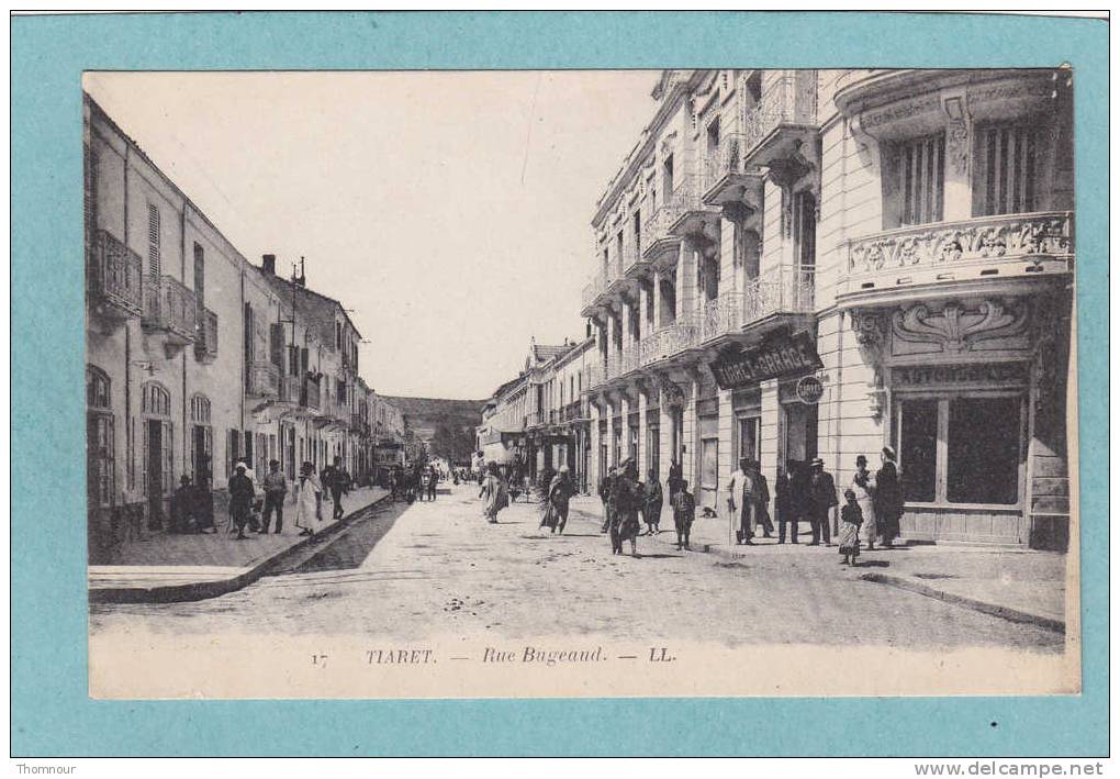 TIARET .  Rue  Bugeaud .    -  1919   -  BELLE  CARTE ANIMEE -