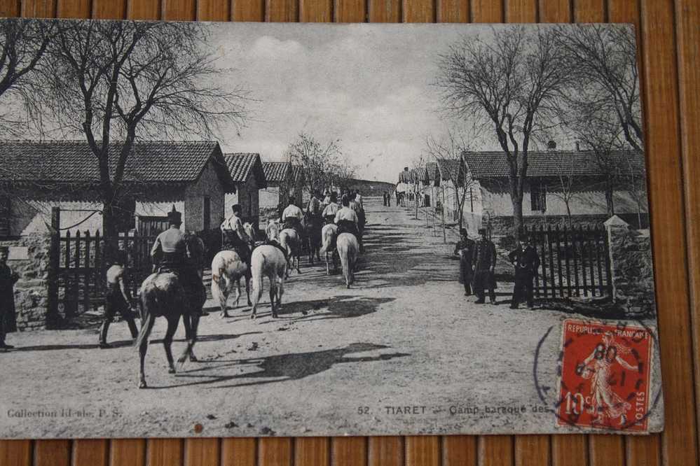 Chasseur de Mascara 1908 CPA TIARET Chaoua Chaoua Jumenterie Camp baraque Chevaux Algérie Ex colonie Française  P/Bégles