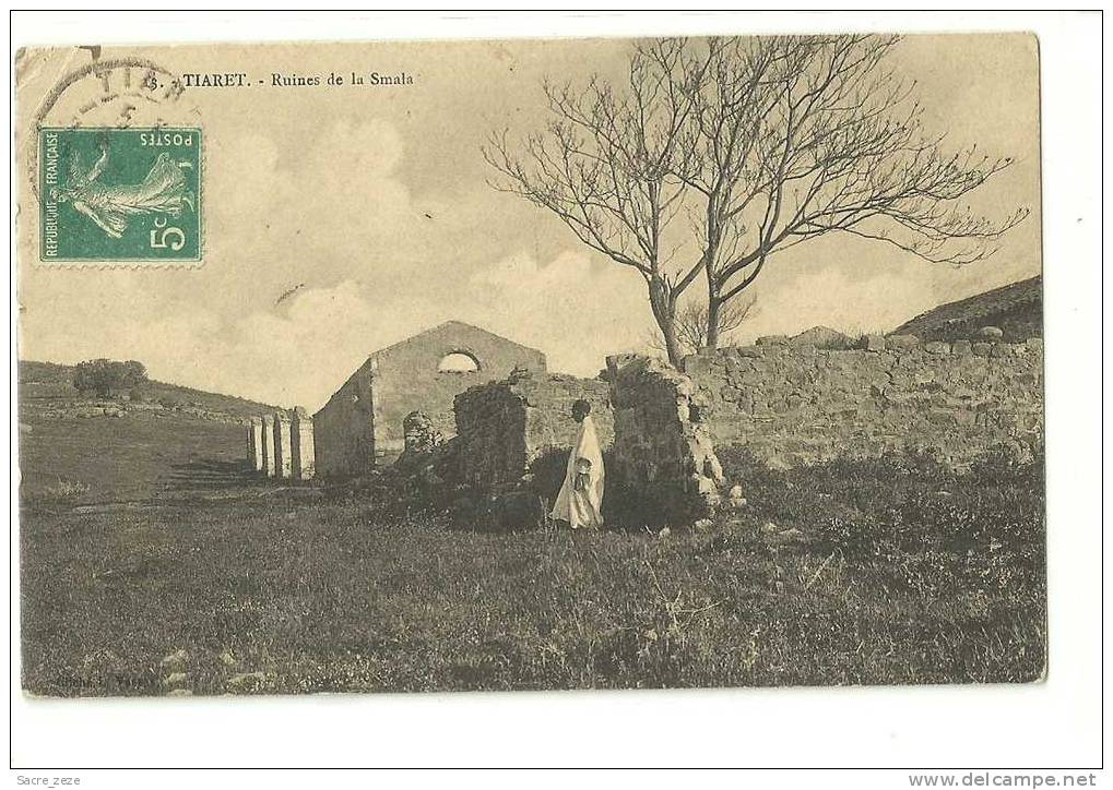 ALGERIE-TIARET1910-ruines   de la Smala-circulée